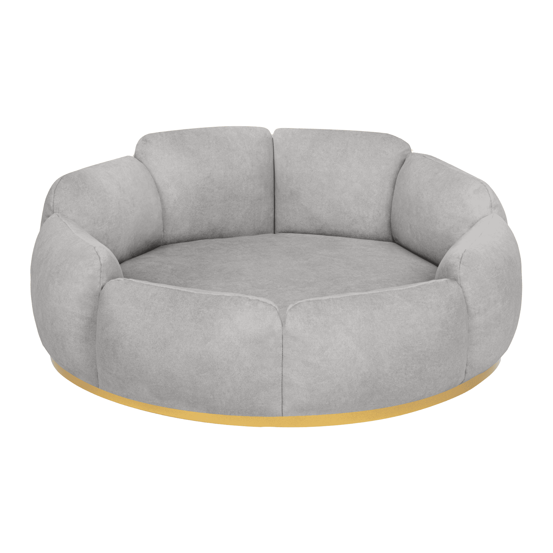 Camelia Gris Claro - Base Dorada - Imagen 2